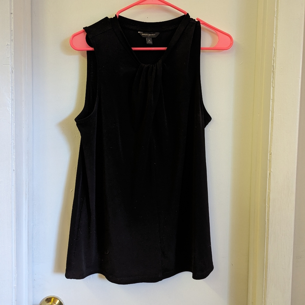 Banana Republic Black Sleeveless Business Top